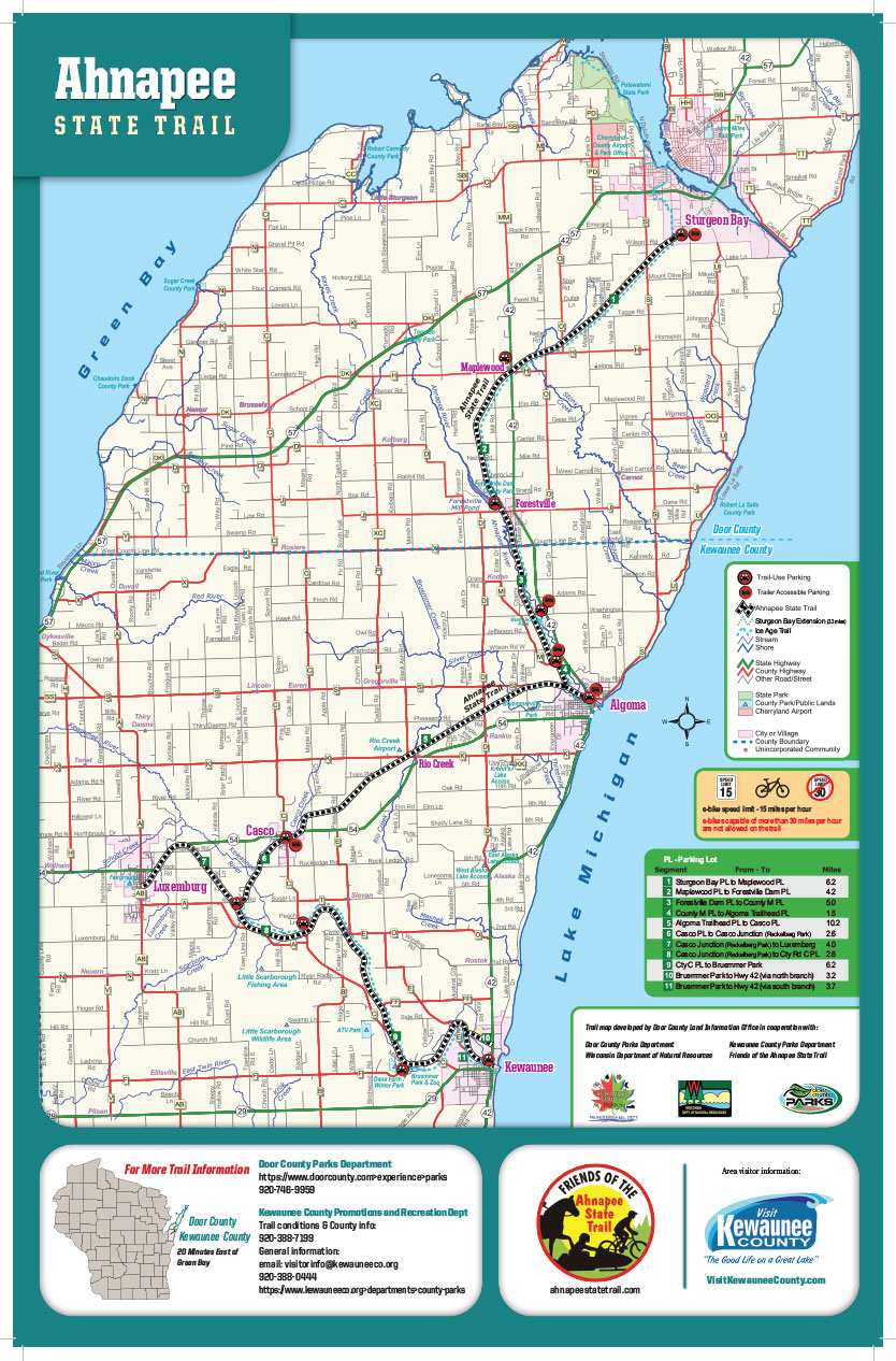 2026 Ahnapee State Trail Map Ahnapee Trail Map 2026